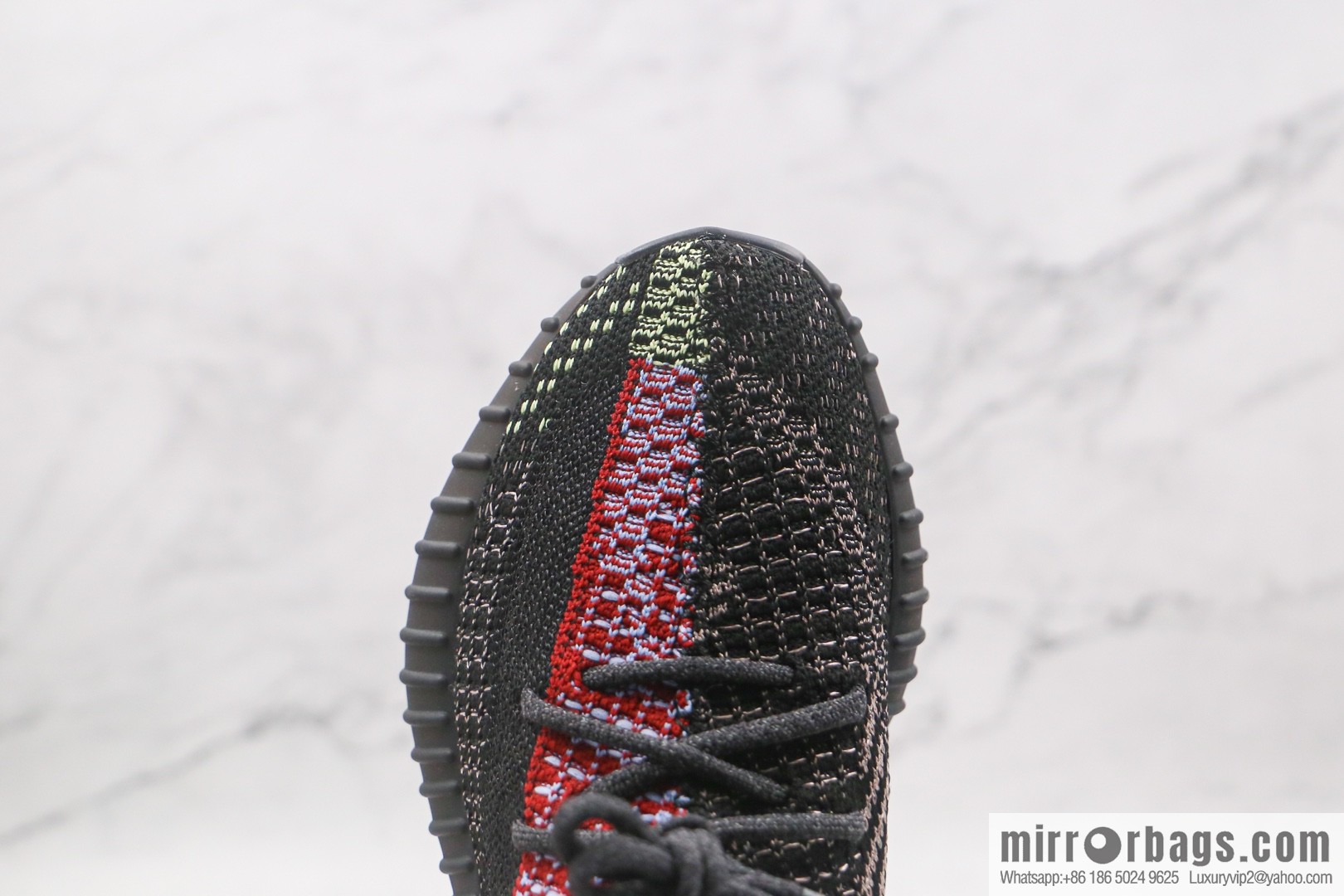 Coconut 350 V2 A version, black and red gypsy sneakers