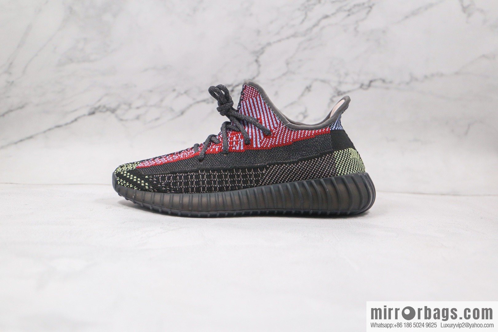 Coconut 350 V2 A version, black and red gypsy sneakers