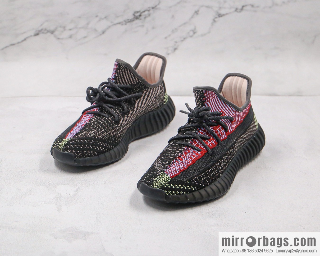 Coconut 350 V2 A version, black and red gypsy sneakers