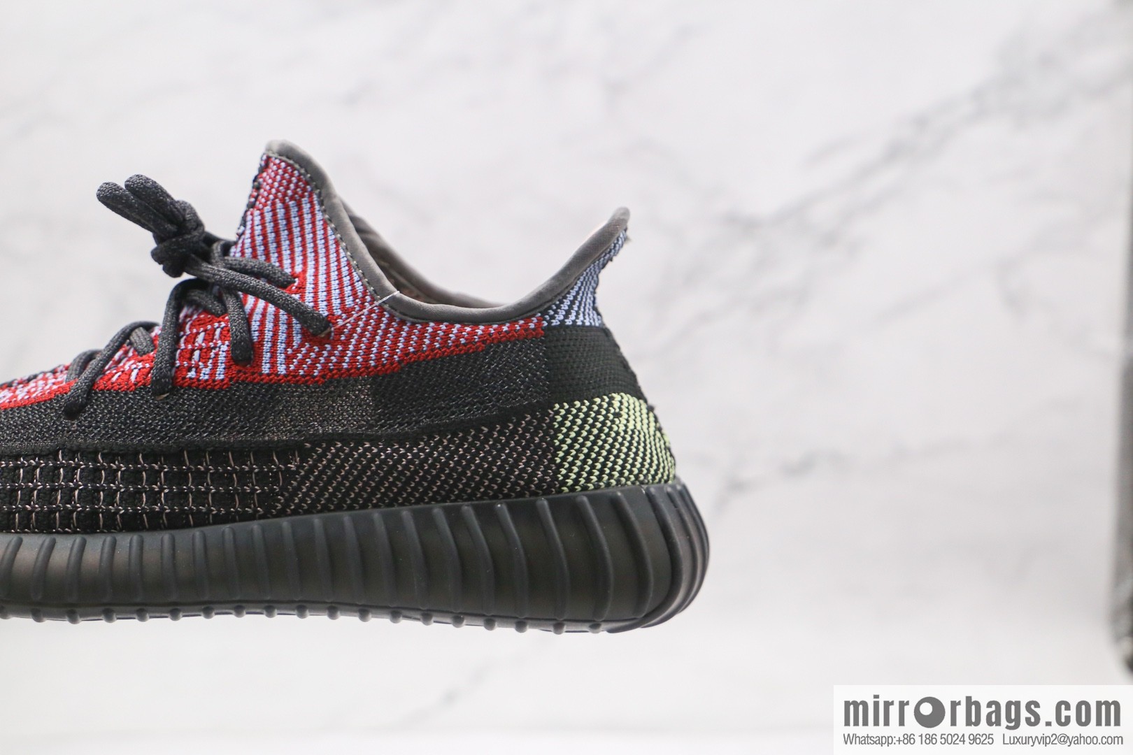 Coconut 350 V2 A version, black and red gypsy sneakers