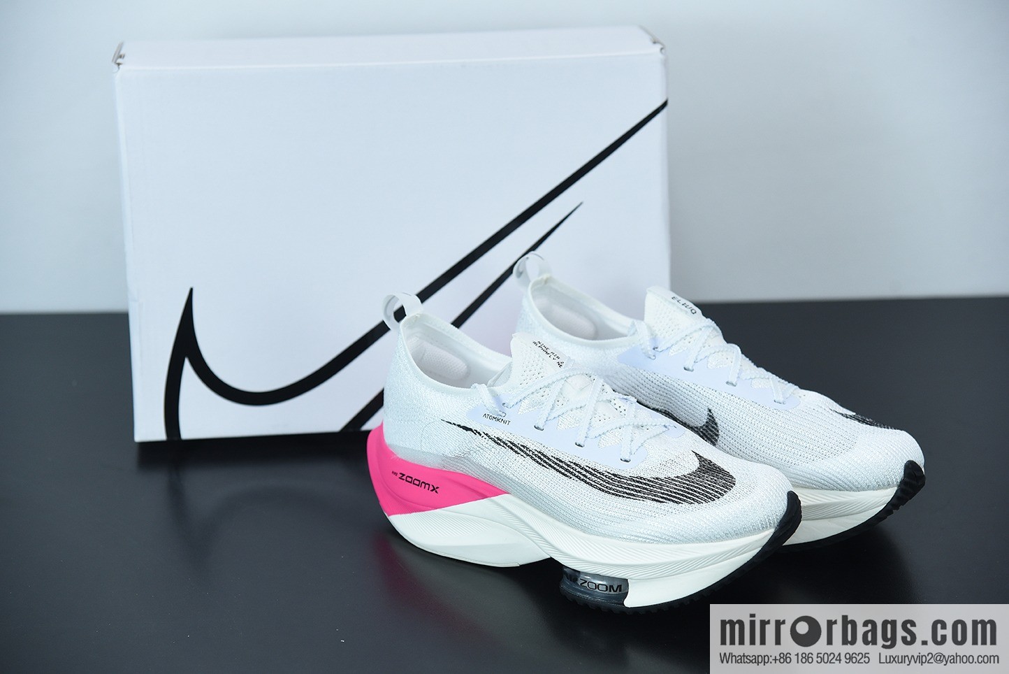 NK Air Zoom Alphafly NEXT% air unit marathon, pink and white Unisex sneakers of the same style, item number: DD8877-100