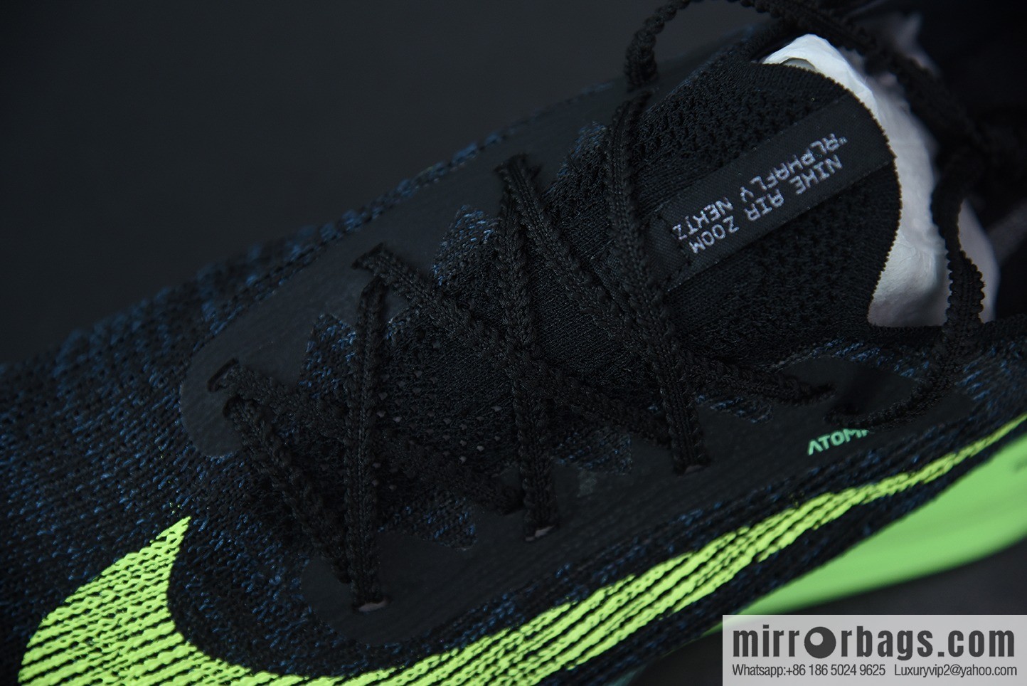 NK Air Zoom Alphafly NEXT% air unit marathon, black and green Unisex sneakers of the same style, item number: CI9925-400.