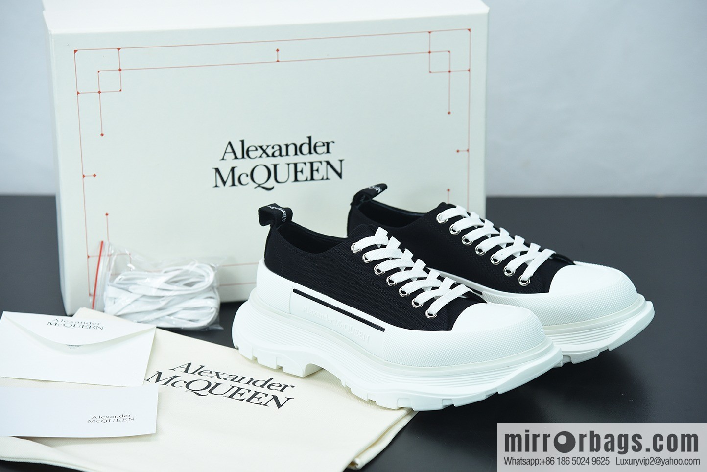 Alexander McQueen/Alexander McQueen muffin shoes platform heightening canvas shoes Y07H5