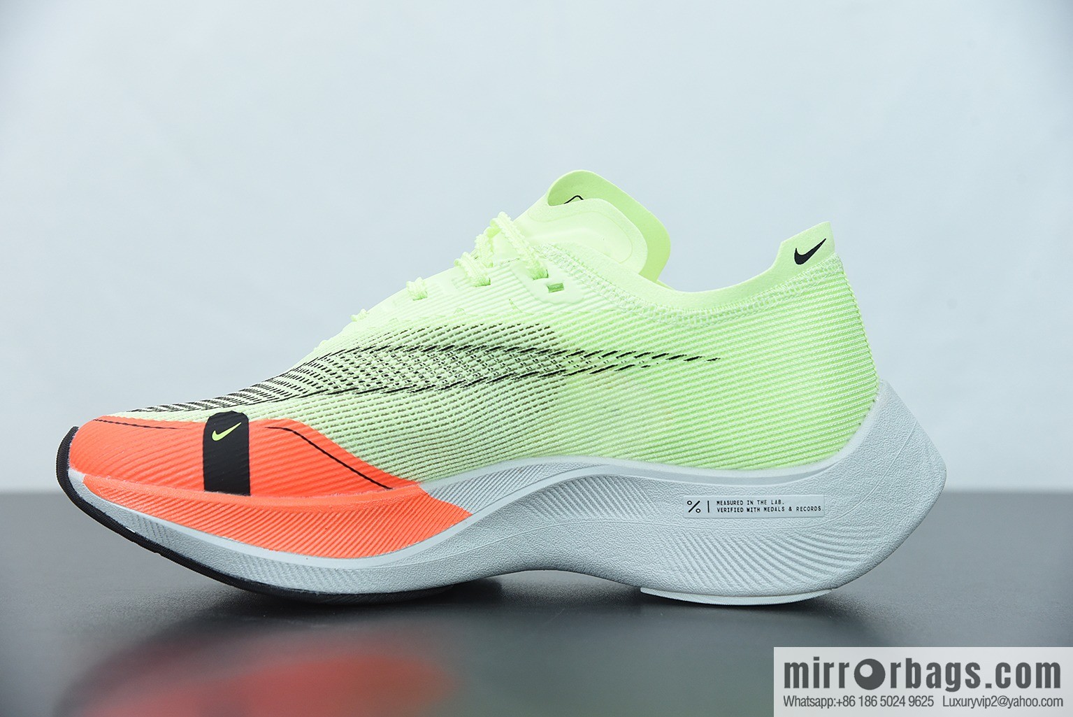 Nk ZoomX Vaporfly NEXT% 2 marathon knit breathable sports shoes, yellow orange, item number: CU4111-700