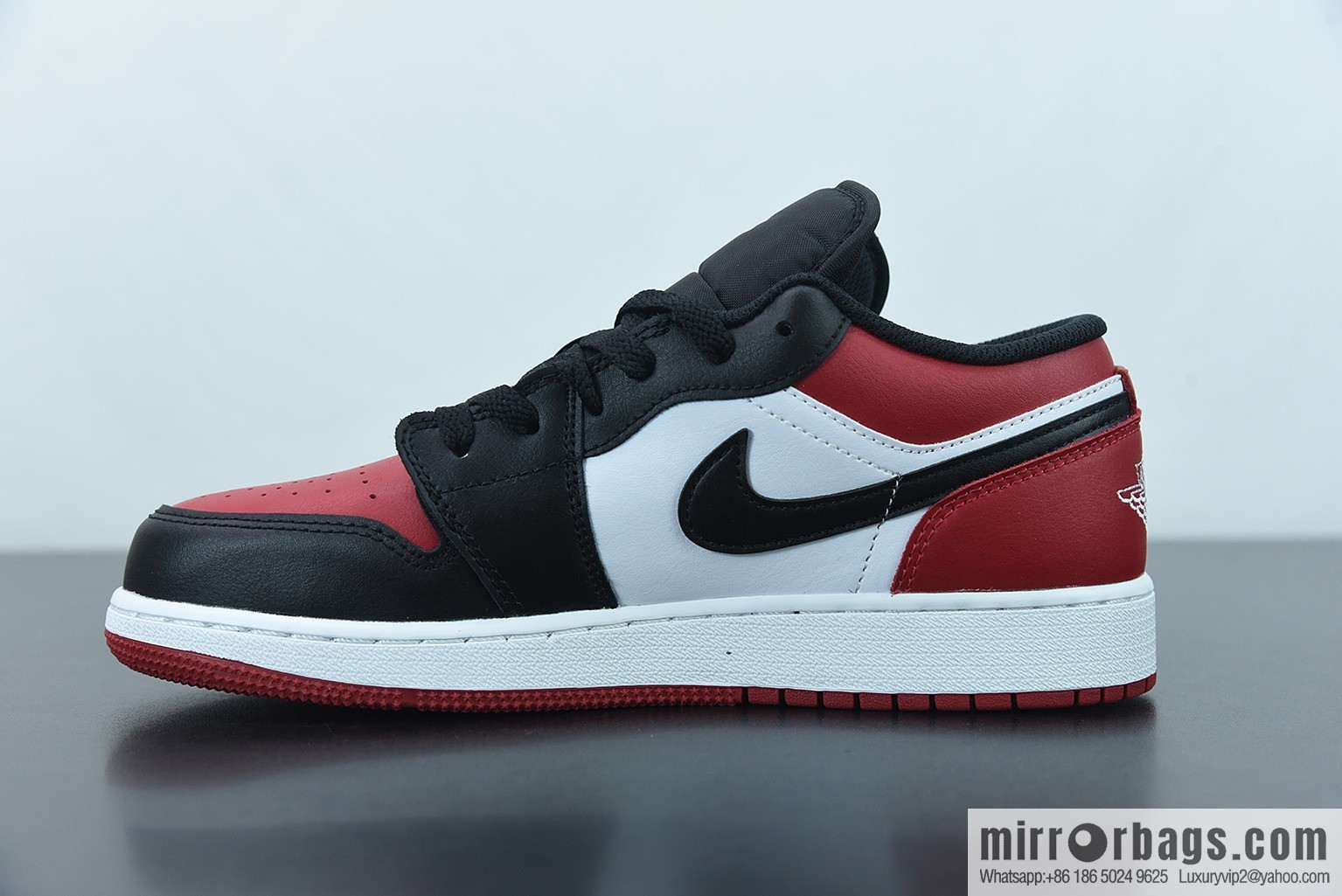 Air Jordan1 Low 2021 Black Toe 2021AJ1LOW New Black and Red Unisex The same casual low-top sneakers 553558 612