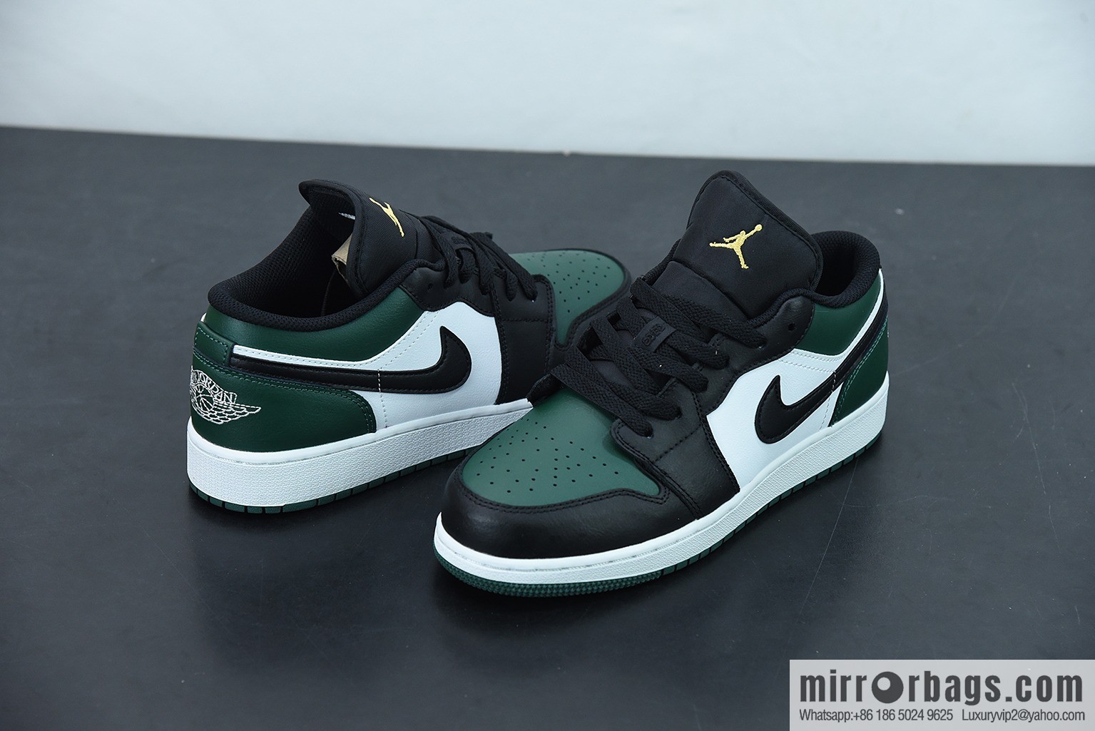 Air Jordan 1 Low black and green toes AJ1 Joe 1 low-top cultural basketball shoes, item number: 553558-371