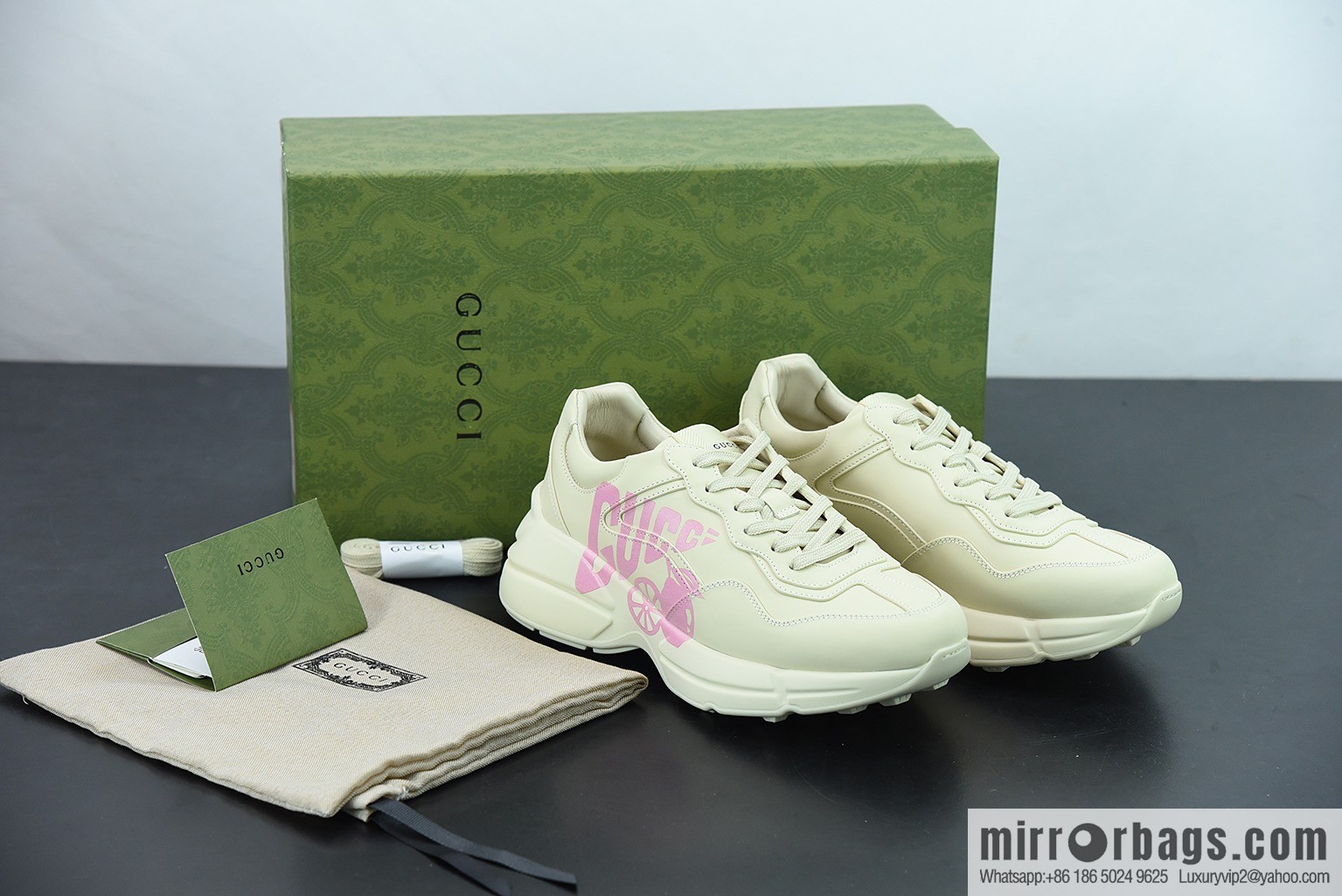 Gucci Gucci Rhyton Vintage leather (fabric) horny Vintage dad casual sports jogging shoes