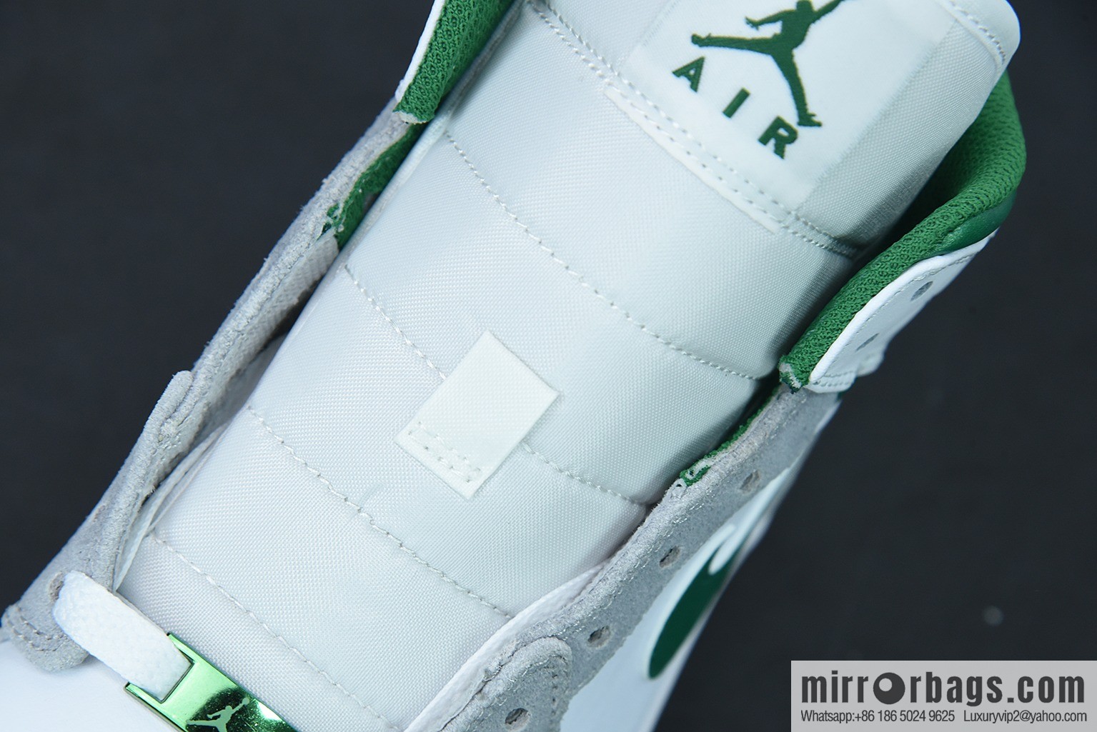 Air Jordan 1 Mid AJ1 Joe 1 medium cultural basketball shoes, white gray green, item number: DC7294-103