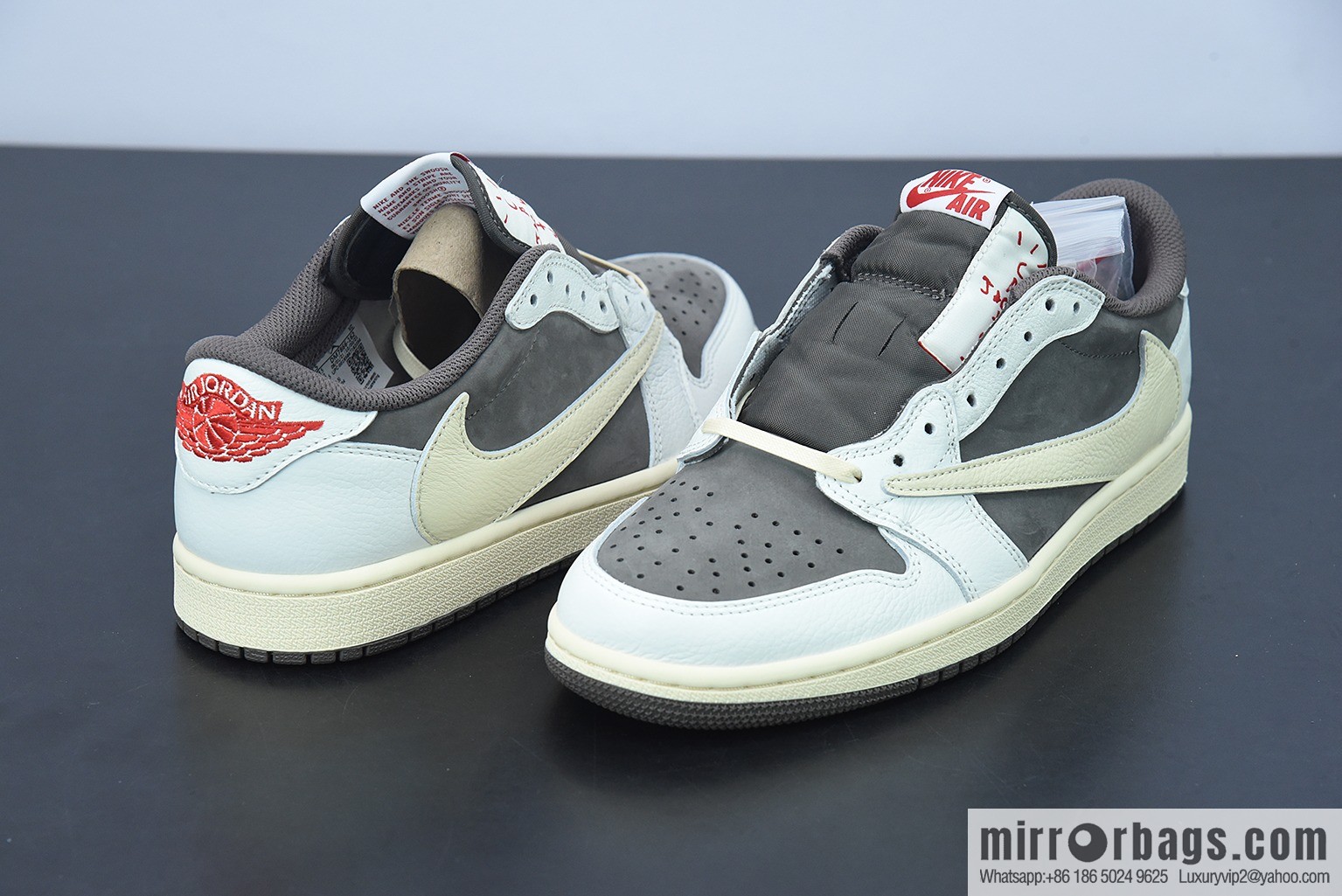 0H2K6 Pure Original Travis Scott x AJ1 Low OG SP TS Joint White Brown Barb Low Top DM7866-162