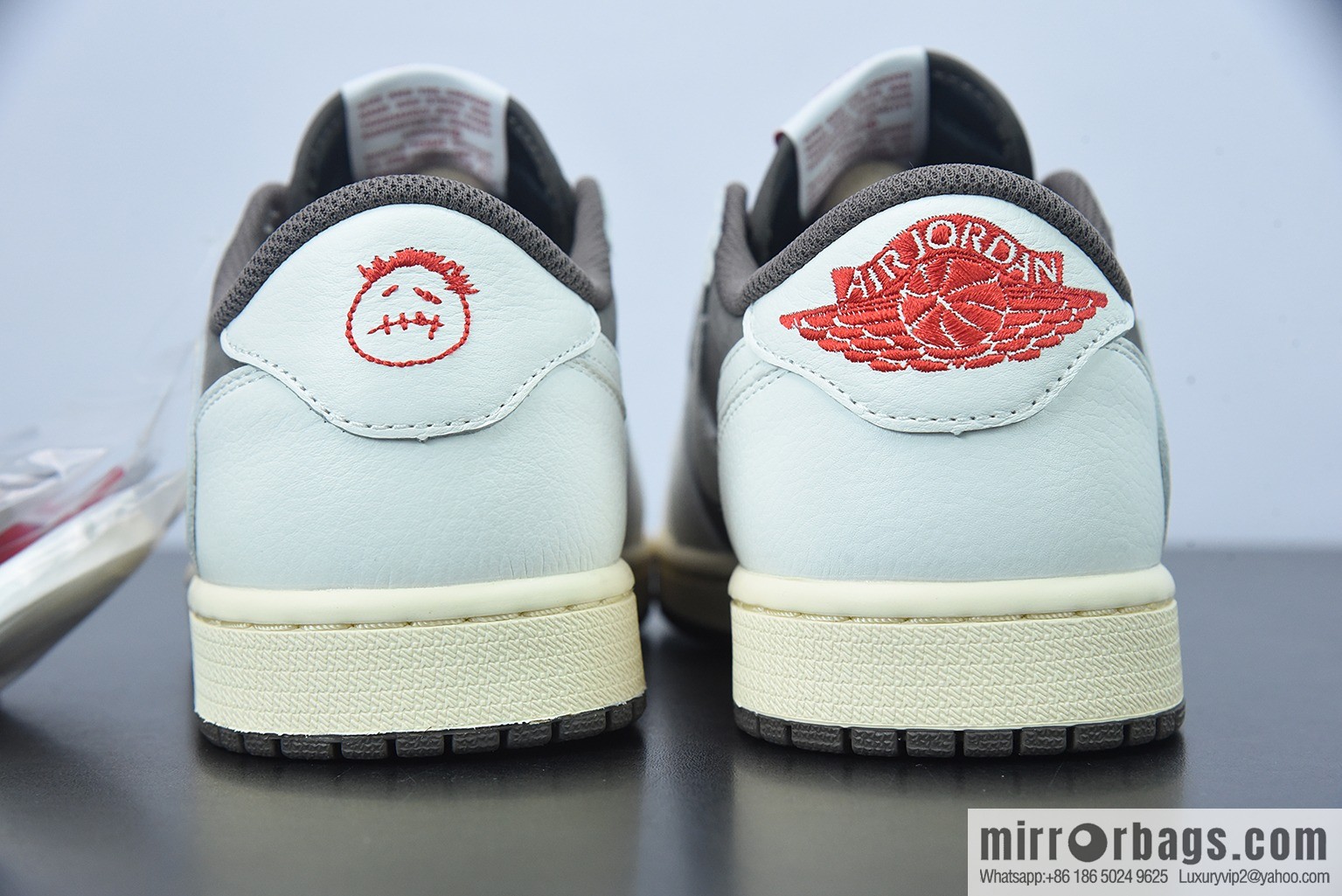 0H2K6 Pure Original Travis Scott x AJ1 Low OG SP TS Joint White Brown Barb Low Top DM7866-162
