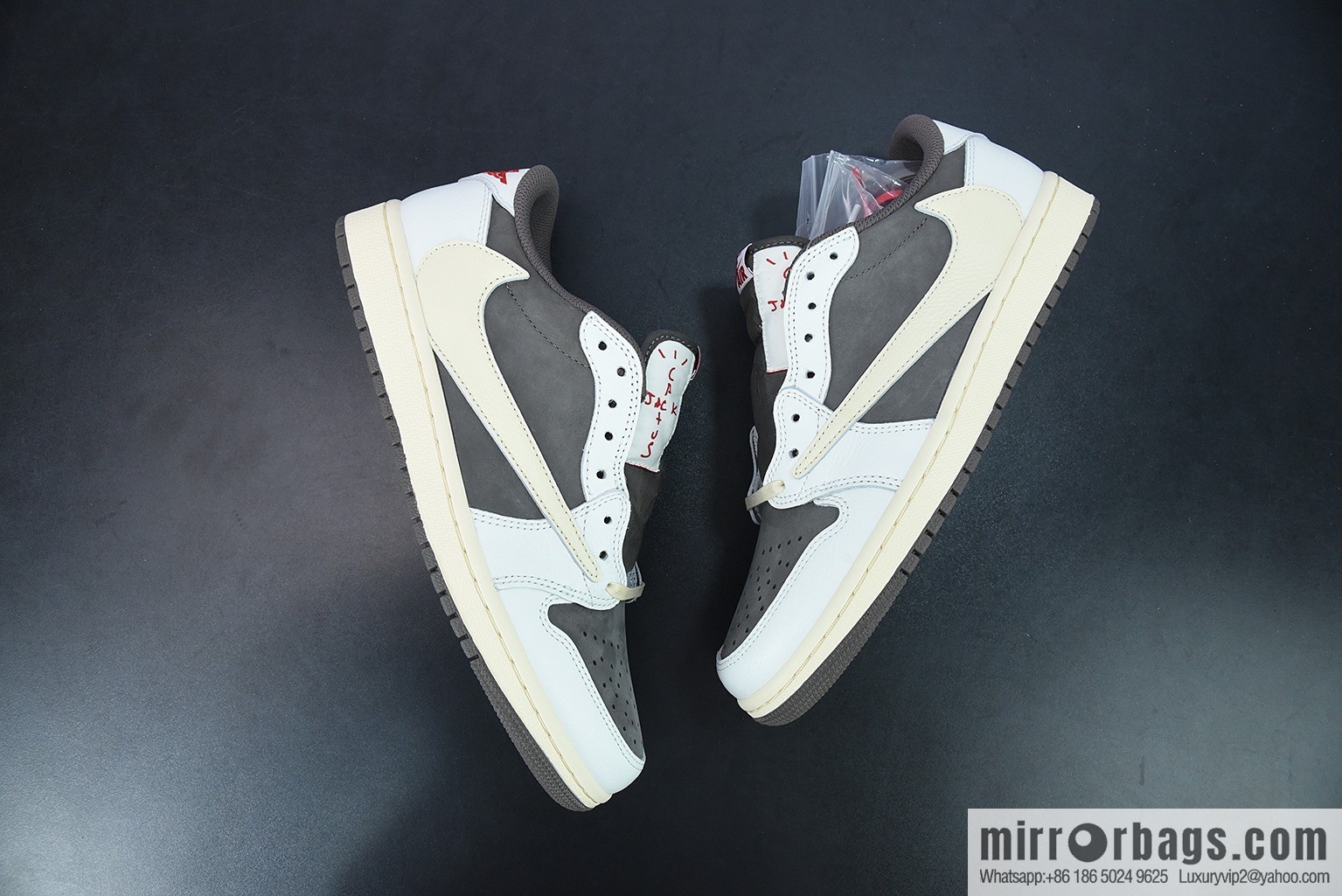 0H2K6 Pure Original Travis Scott x AJ1 Low OG SP TS Joint White Brown Barb Low Top DM7866-162