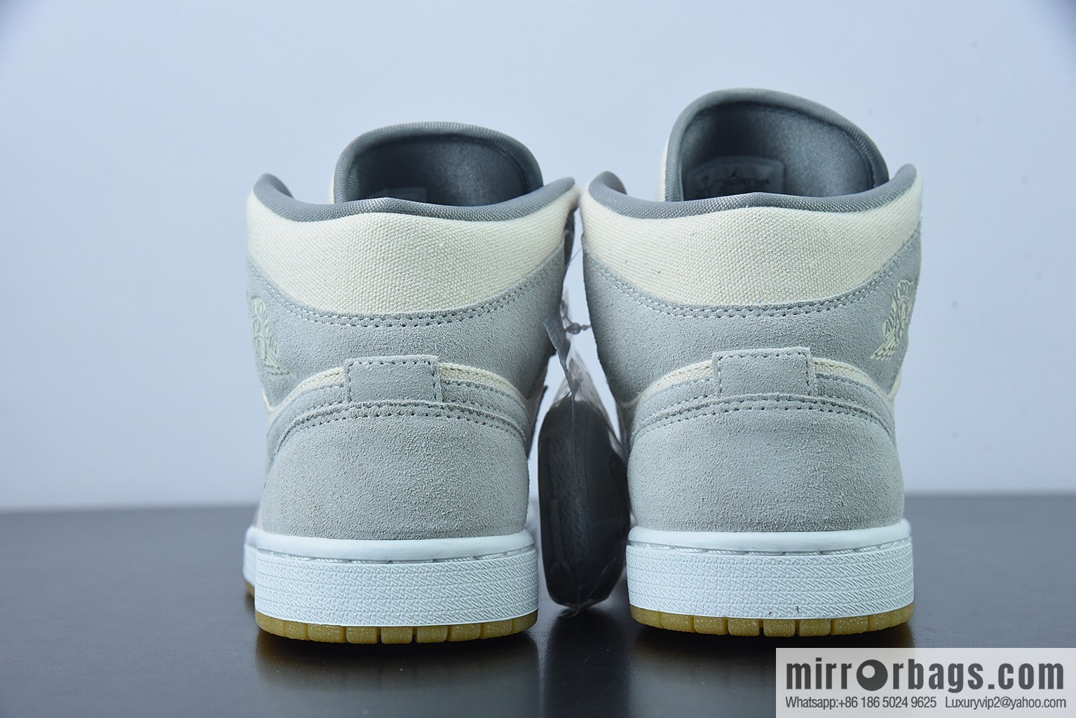 0D1D4 inspected version AJ1Mid middle help, beige, coconut milk high top, item number: DN4281-100