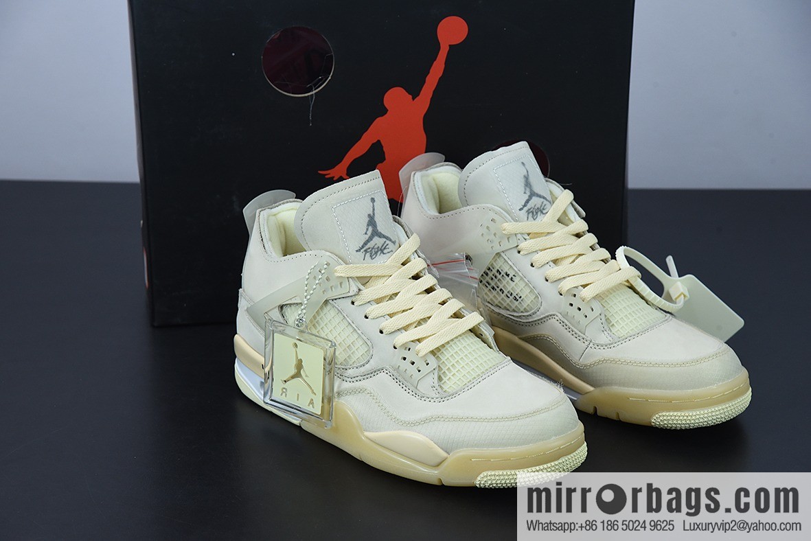 H09N3 Off-white x Air Jordan 4 AJ4 Joe 4 OW joint AJ4 Joe 4 culture basketball shoes, item number: CV9388-001