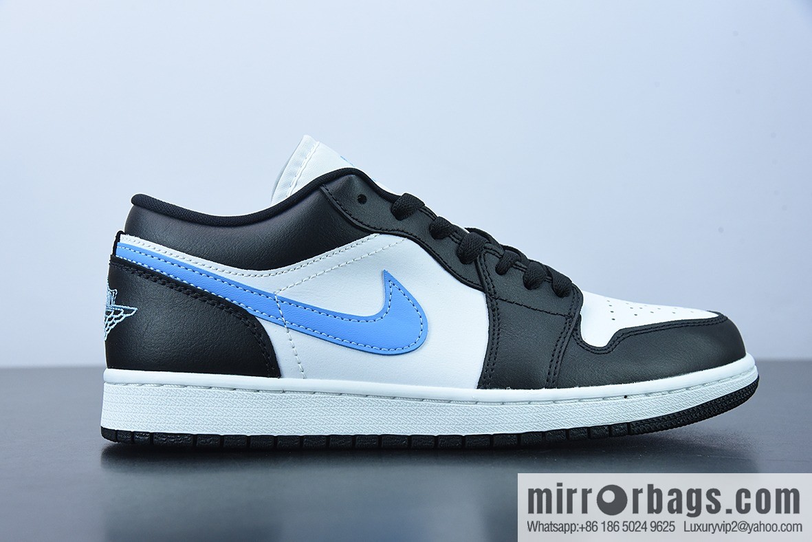 Air Jordan 1 University Blue AJ1low low top black and white blue basketball shoes item number: DC0774-041