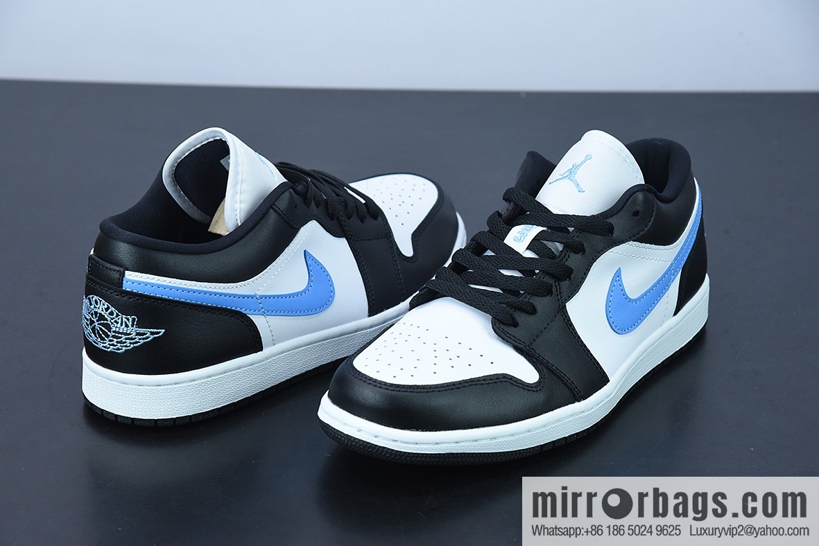 Air Jordan 1 University Blue AJ1low low top black and white blue basketball shoes item number: DC0774-041