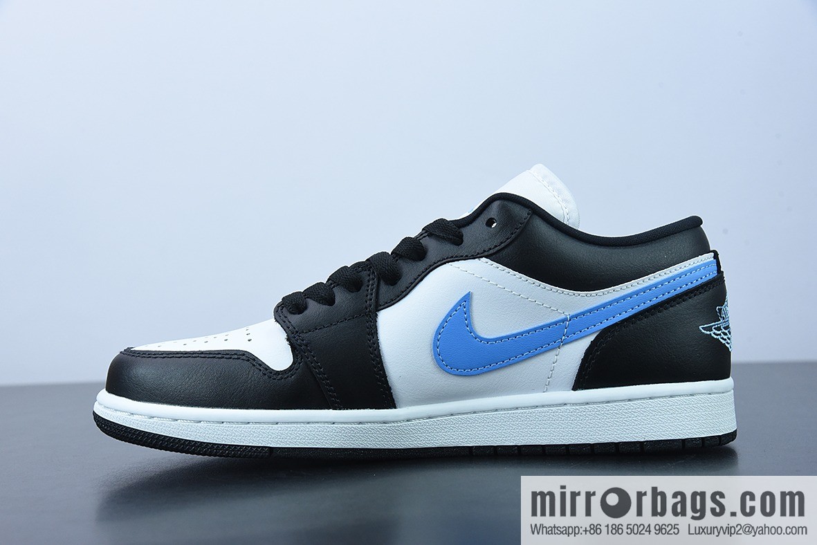 Air Jordan 1 University Blue AJ1low low top black and white blue basketball shoes item number: DC0774-041