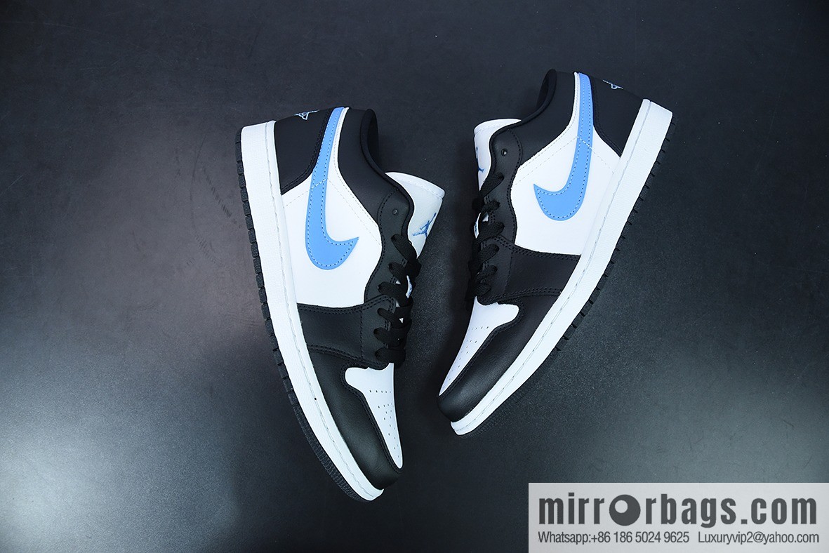 Air Jordan 1 University Blue AJ1low low top black and white blue basketball shoes item number: DC0774-041