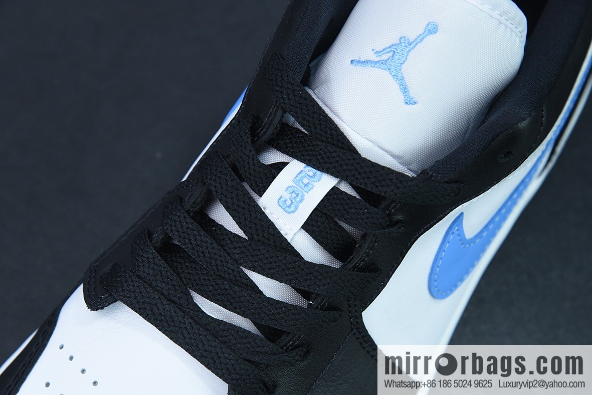 Air Jordan 1 University Blue AJ1low low top black and white blue basketball shoes item number: DC0774-041