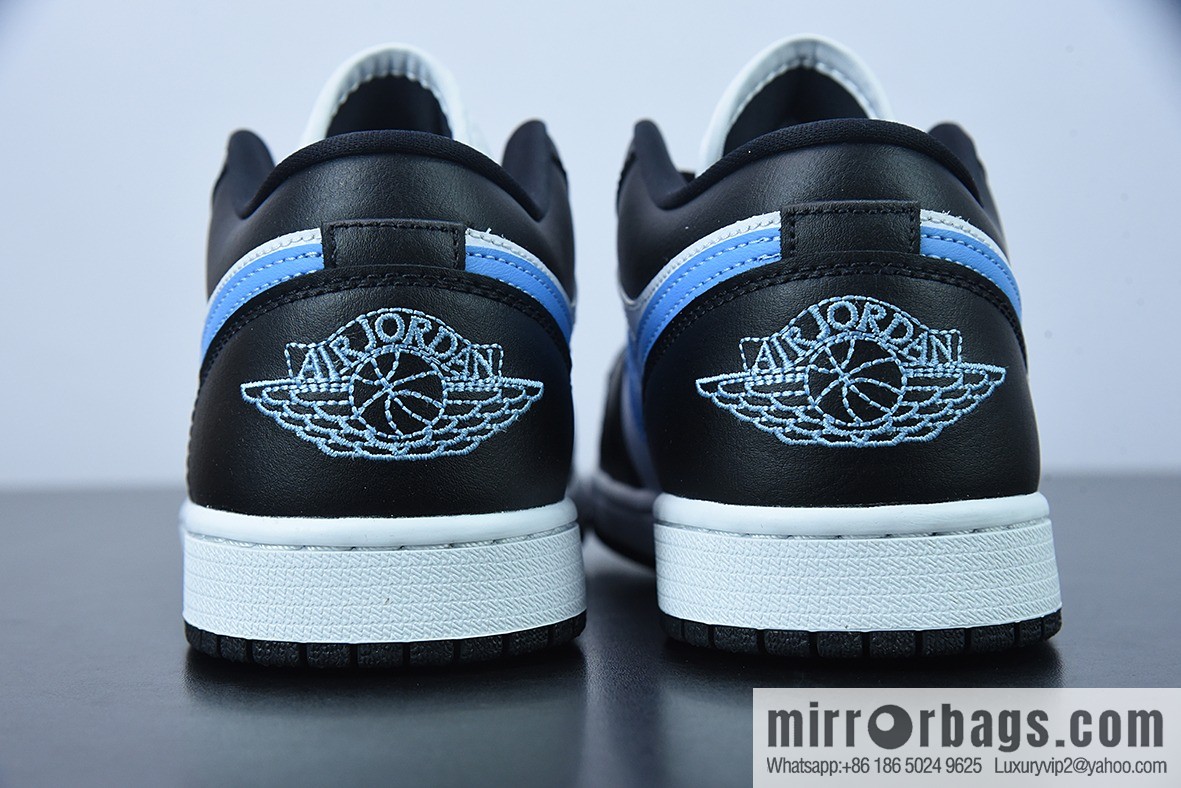 Air Jordan 1 University Blue AJ1low low top black and white blue basketball shoes item number: DC0774-041