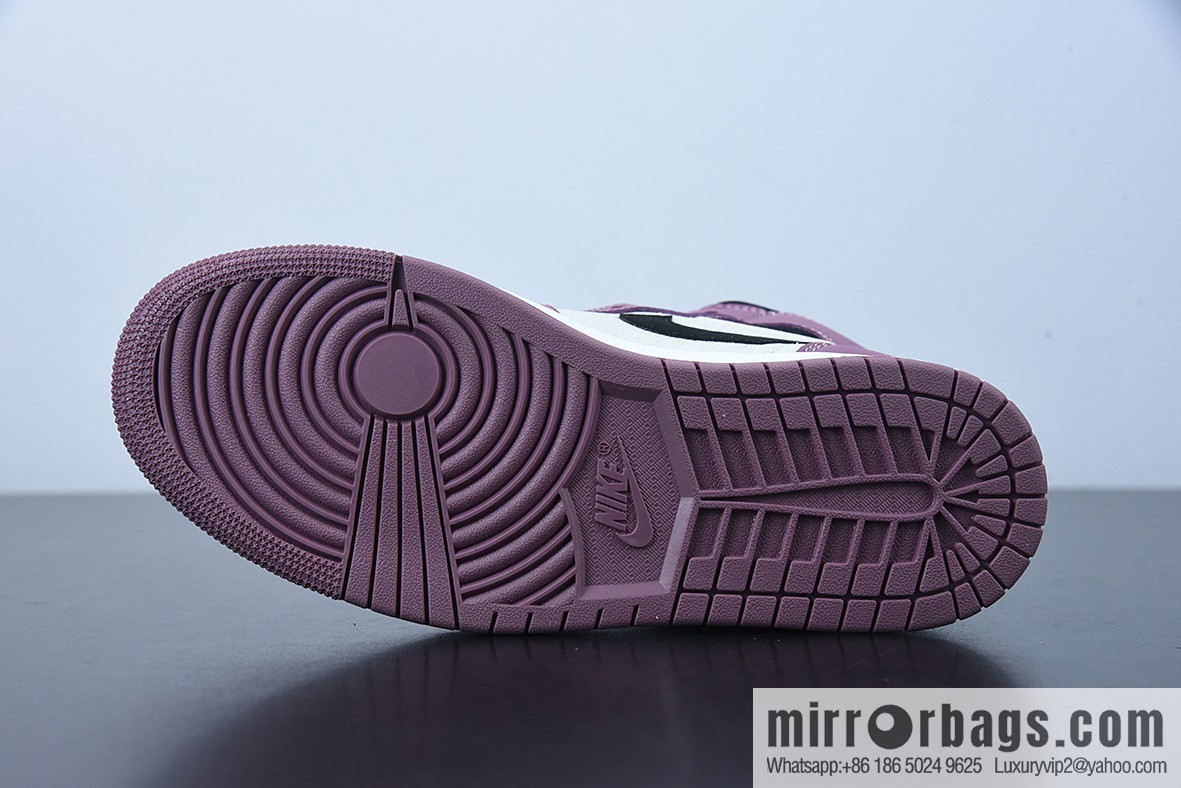 NK Air Jordan 1 Mid AJ1 Joe 1 culture basketball shoes, berry powder, item number: DC7267-500