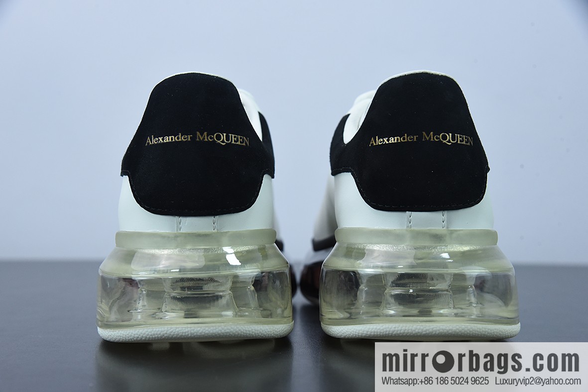 Alexander McQueen Air Cushion Sneaker low-top fashion platform casual air unit sports white shoes