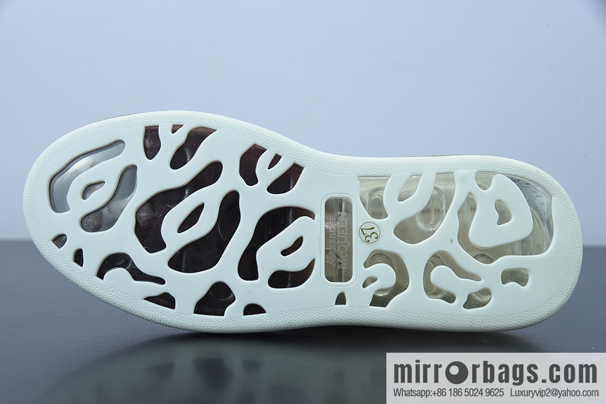 Alexander McQueen Air Cushion Sneaker low-top fashion platform casual air unit sports white shoes