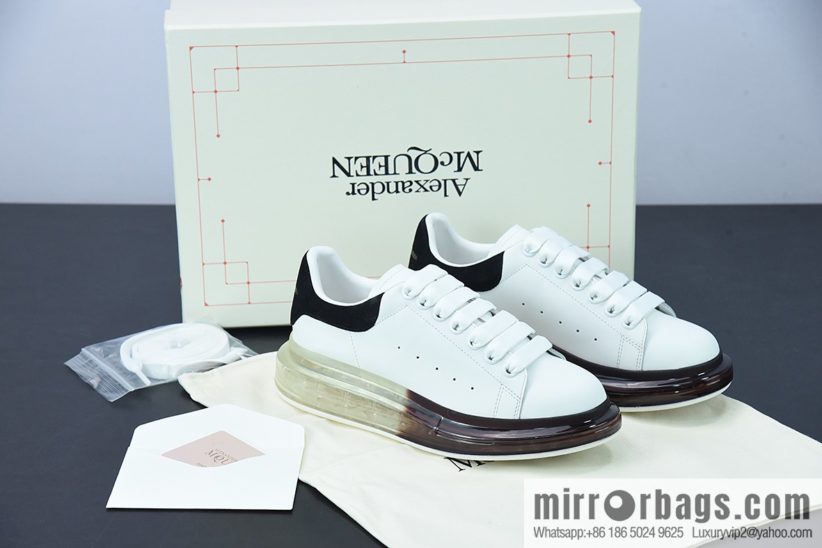 Alexander McQueen Air Cushion Sneaker low-top fashion platform casual air unit sports white shoes