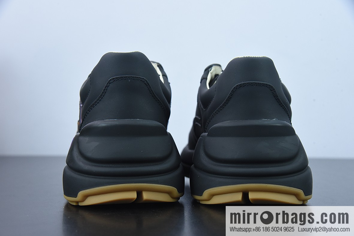 Gucci Rhyton Vintage Trainer Sneaker Gucci Daddy 5D leather (fabric) horned Vintage jogging shoes