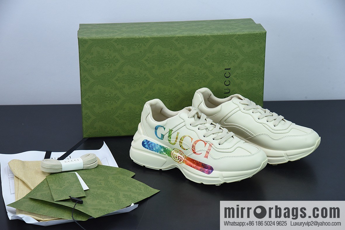 G05H6 Gucci Rhyton Vintage Trainer Sneaker Gucci Daddy Shoes