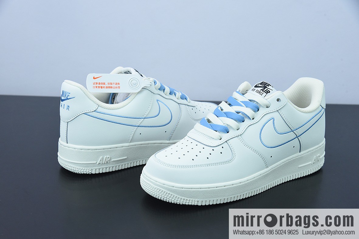 Nk Air Force 1 '07 Low blue electric embroidery hook, Air Force One low-top casual sneakers, item number CL6326-118