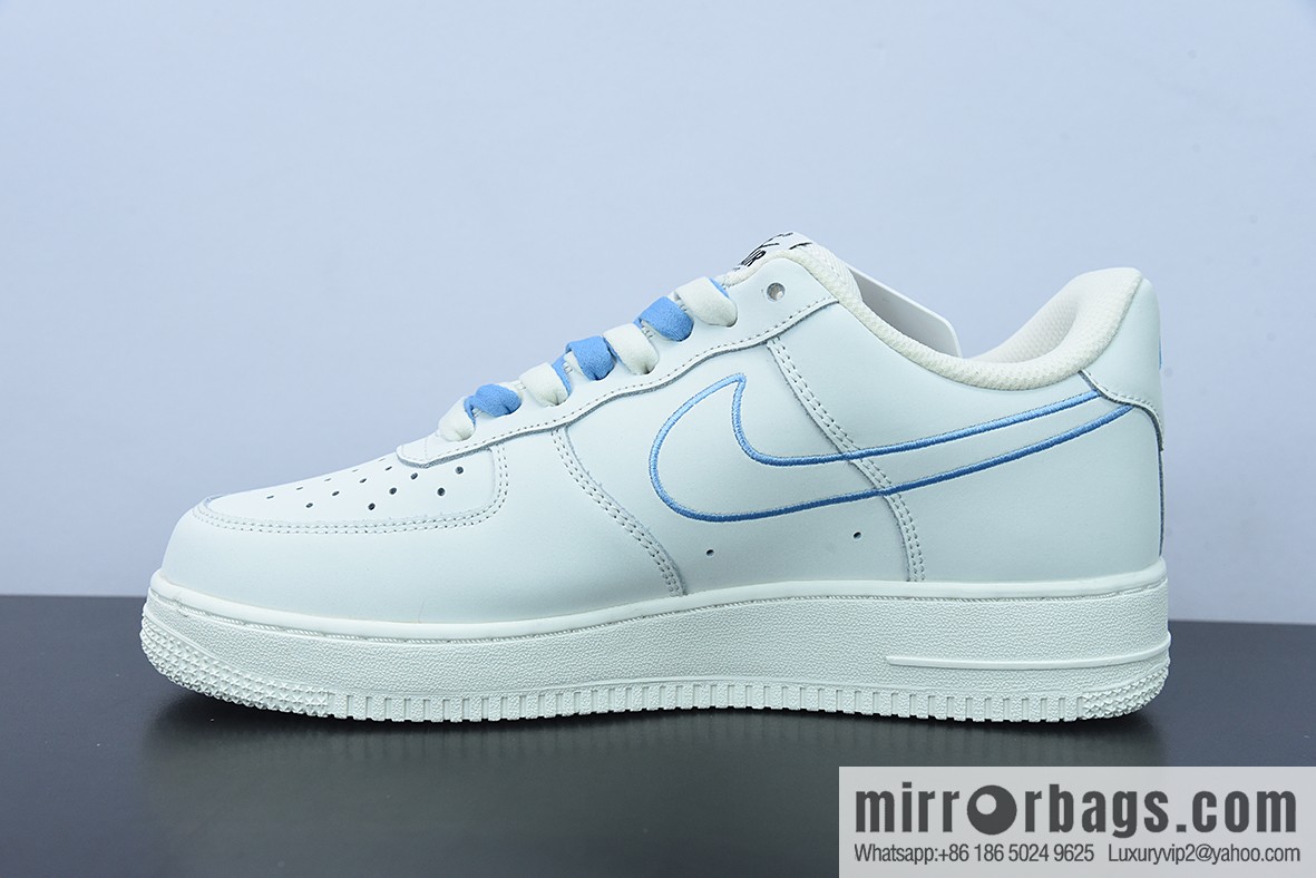 Nk Air Force 1 '07 Low blue electric embroidery hook, Air Force One low-top casual sneakers, item number CL6326-118