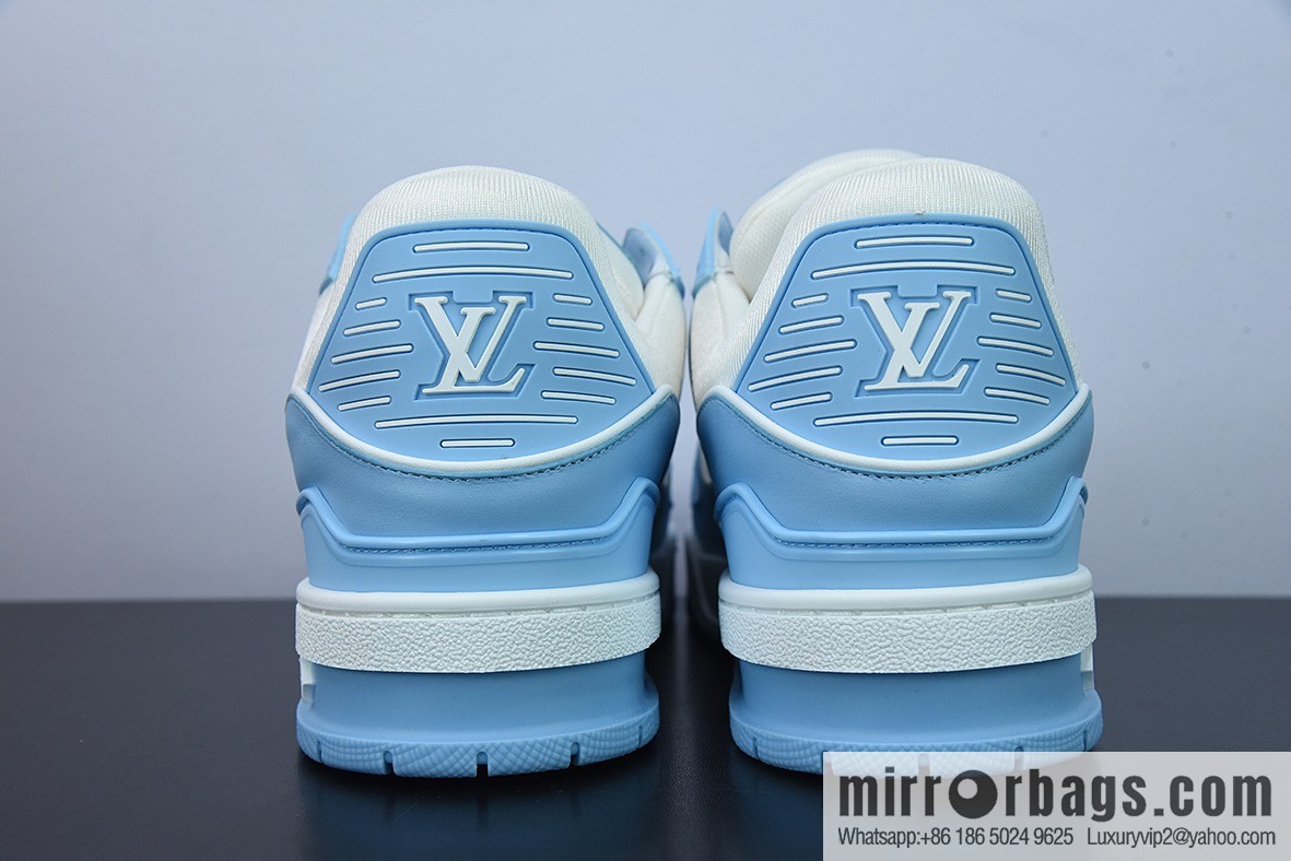 D05G7 top pure original Louis vuitton Louis Vuitton Trainer Louis Vuitton sneakers new color scheme LV white blue