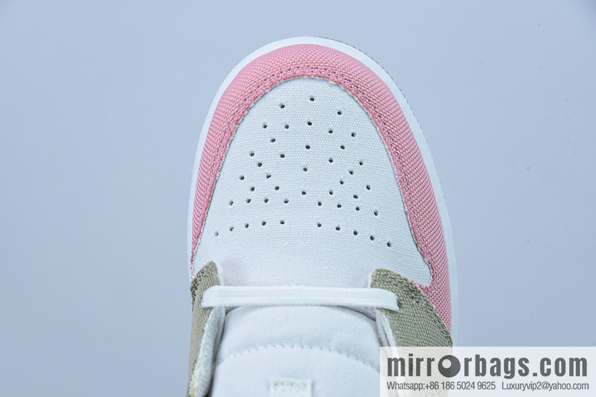 Air Jordan AJ1 Mid Help, Pink White Brown, Item Number: DJ0338-100
