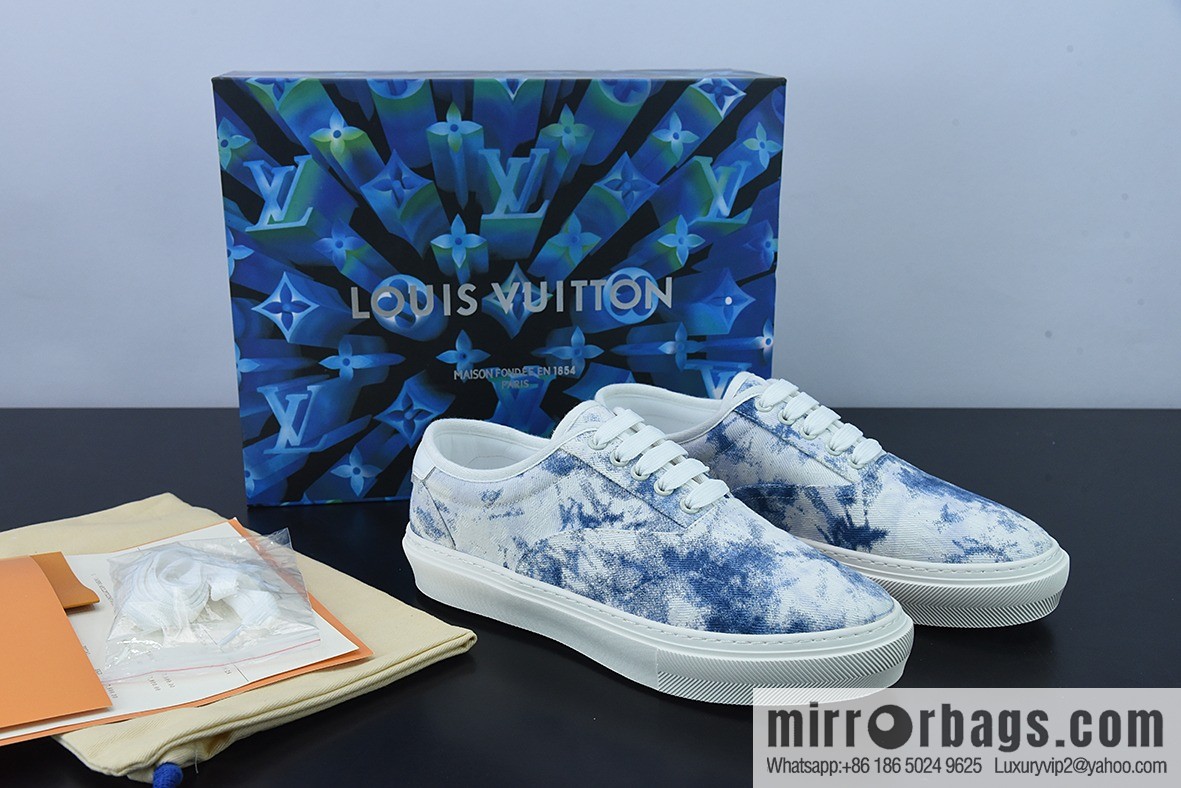 LV/Louis Vuitton G00H7 Donkey Replica Luxury Handbag Series LV Denim Canvas Shoes, Denim Shoes