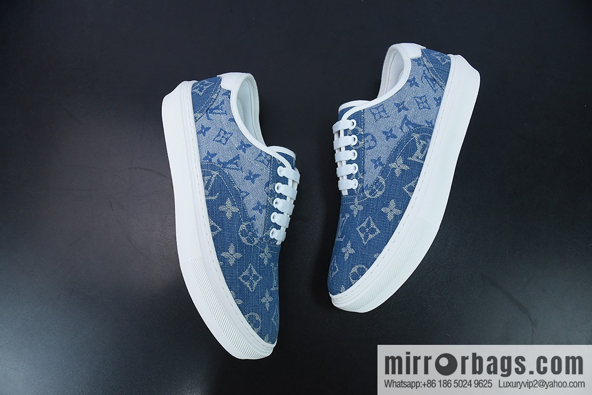 LV/Louis Vuitton G00H7 Donkey Replica Luxury Handbag Series LV Denim Canvas Shoes, Denim Shoes