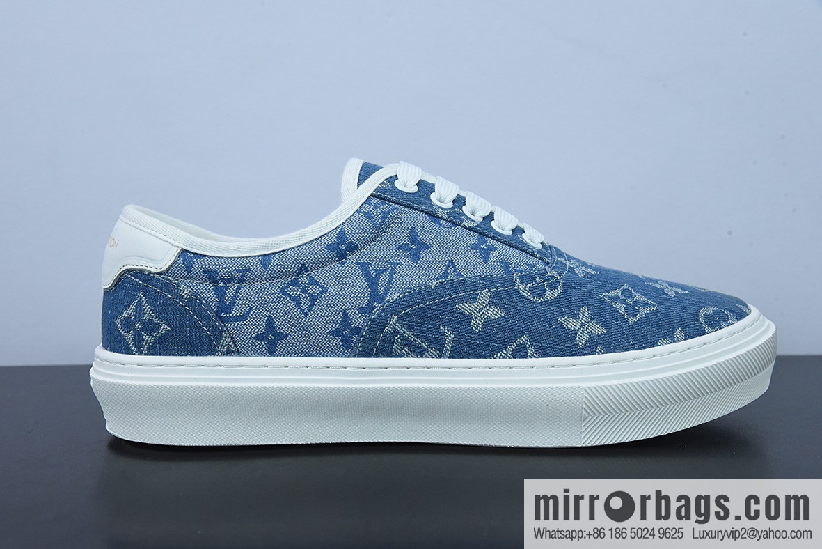 LV/Louis Vuitton G00H7 Donkey Replica Luxury Handbag Series LV Denim Canvas Shoes, Denim Shoes