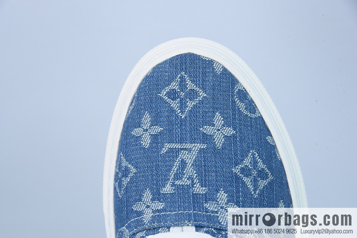 LV/Louis Vuitton G00H7 Donkey Replica Luxury Handbag Series LV Denim Canvas Shoes, Denim Shoes
