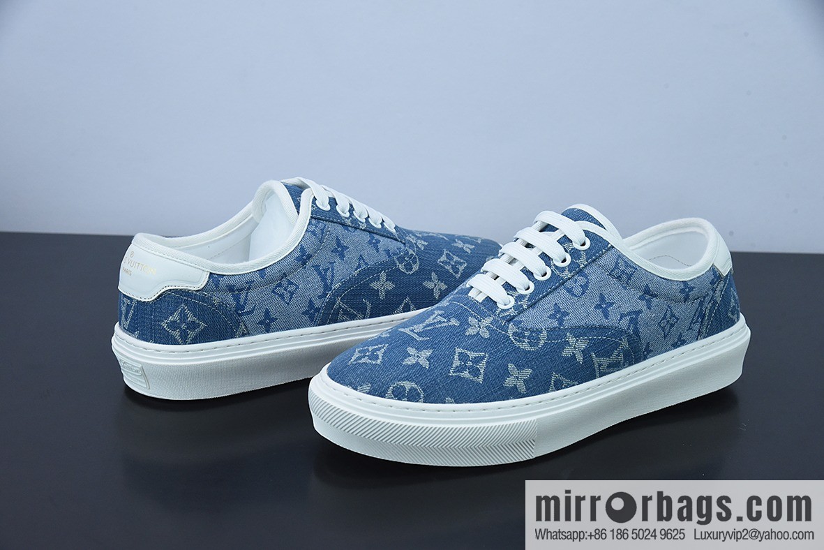 LV/Louis Vuitton G00H7 Donkey Replica Luxury Handbag Series LV Denim Canvas Shoes, Denim Shoes