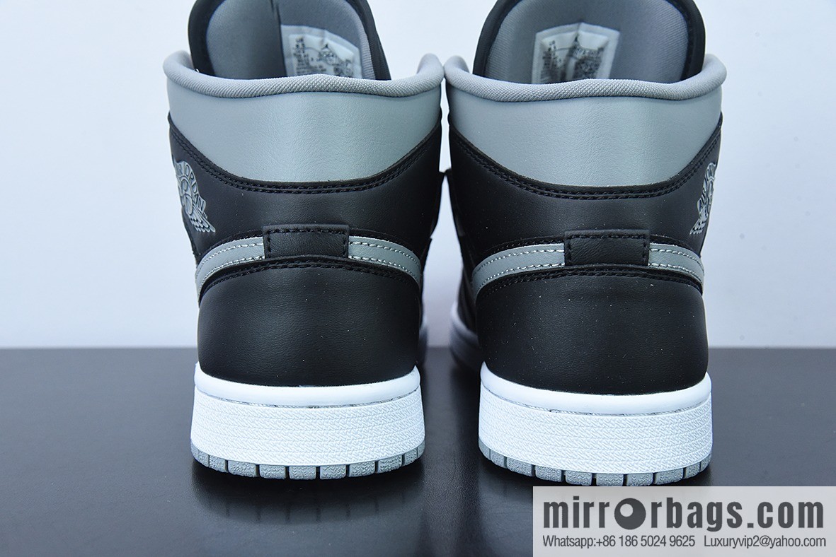 D01D4 Pure Original NK Air Jordan 1 Mid SE AJ1 Joe 1 Small Shadow Grey, Middle Help Vintage Basketball Shoes, Item Number: BQ6472-007