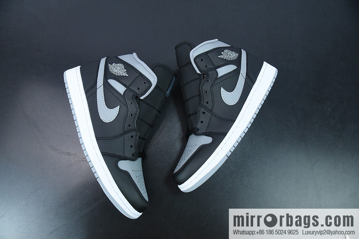 D01D4 Pure Original NK Air Jordan 1 Mid SE AJ1 Joe 1 Small Shadow Grey, Middle Help Vintage Basketball Shoes, Item Number: BQ6472-007