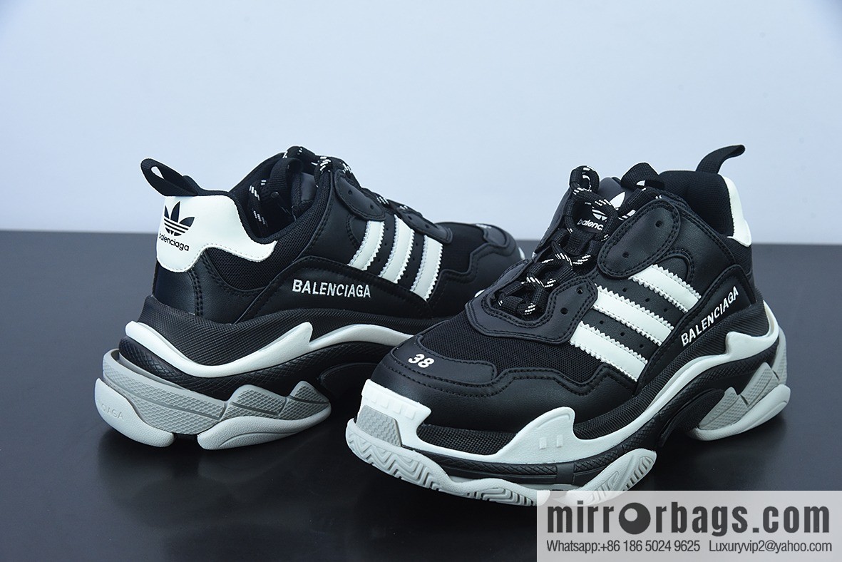 Balenciaga Triple S x Ad Adi Crossover Luxury Collaboration Vintage Daddy Shoes 8102412607