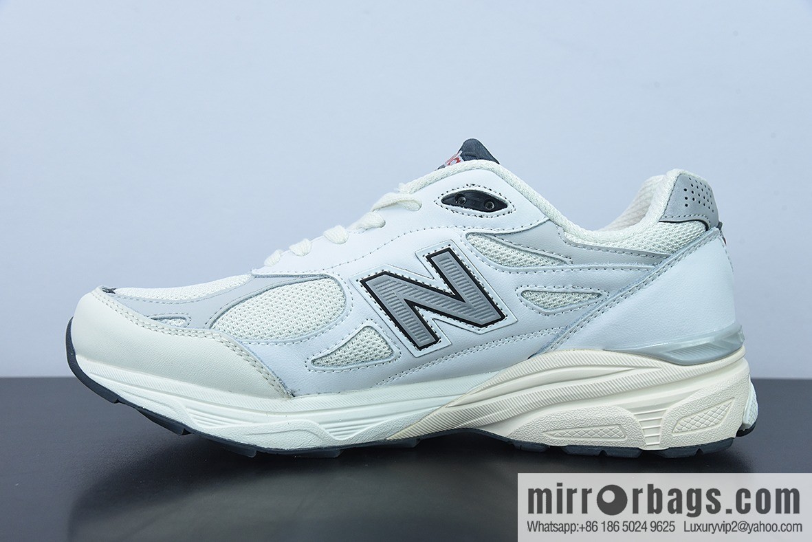 X09C3 New Balance New Balance Vintage running shoes/beige 3M reflective, new version, presidential jogging shoes, item number: M990AL3