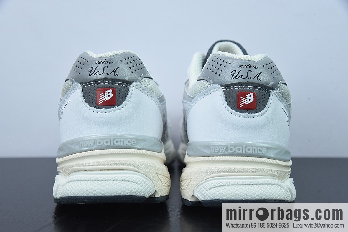 X09C3 New Balance New Balance Vintage running shoes/beige 3M reflective, new version, presidential jogging shoes, item number: M990AL3