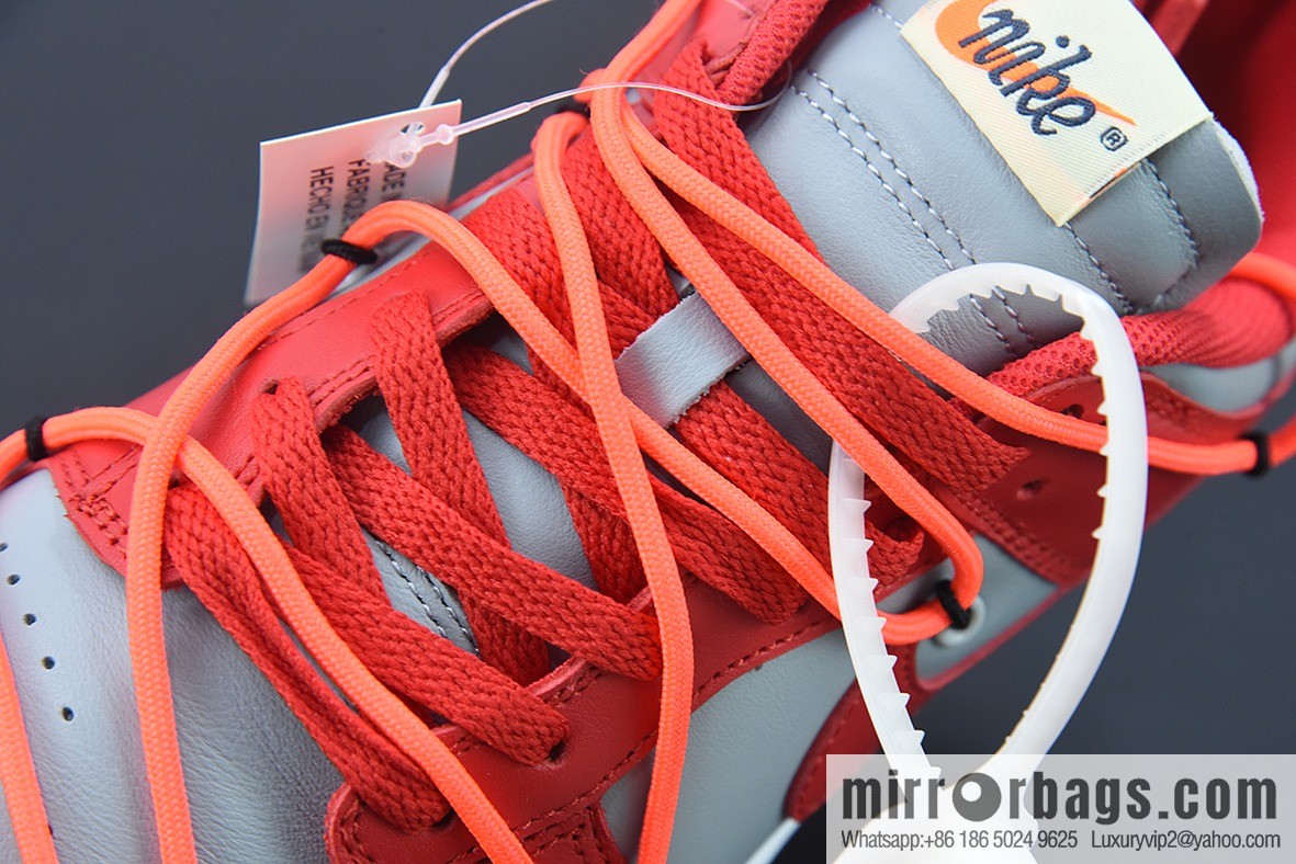 Off-White x NK Dunk OW grey red, joint low-top sports and leisure shoes, item number: CT0856-600