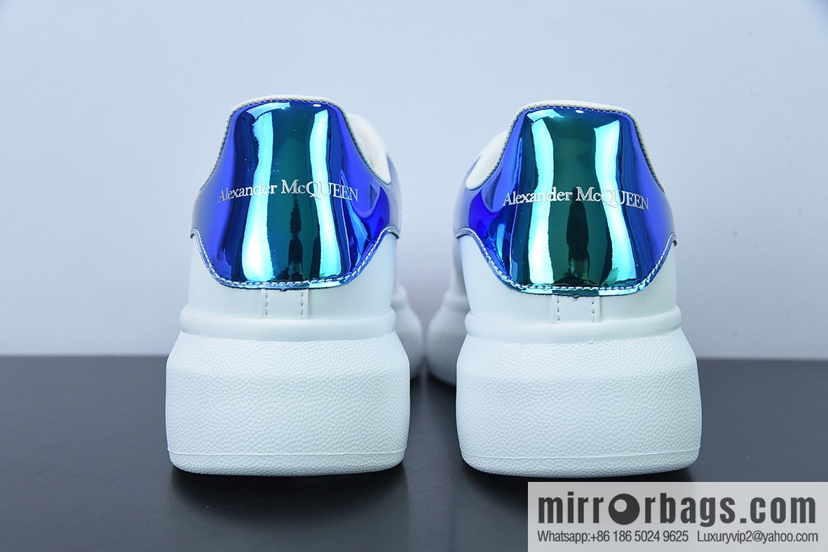 Alexander McQueen Alexander McQueen Sole Leather Sneakers Low Top Fashion Platform Casual Sports White Shoes