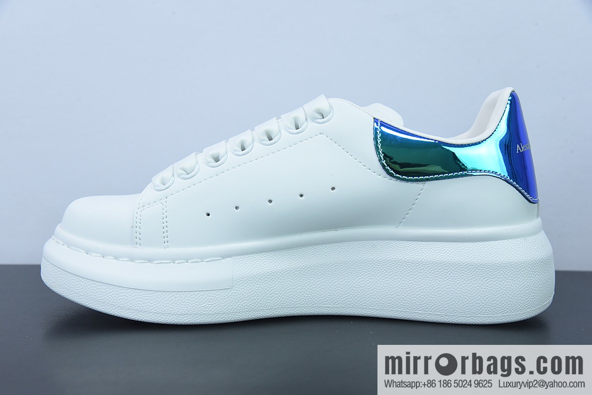 Alexander McQueen Alexander McQueen Sole Leather Sneakers Low Top Fashion Platform Casual Sports White Shoes