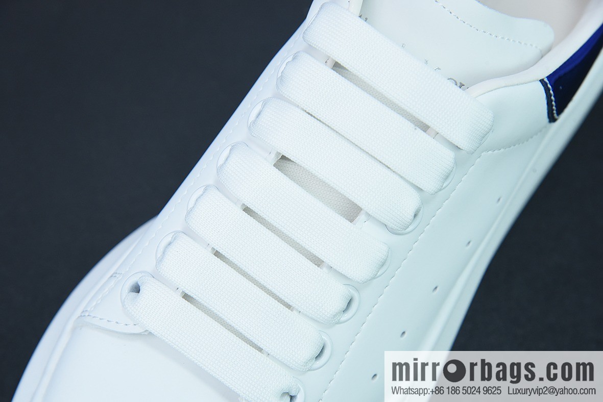 Alexander McQueen Alexander McQueen Sole Leather Sneakers Low Top Fashion Platform Casual Sports White Shoes