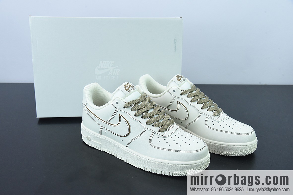 Nike Air Force 1 Low Rice Brown Line 3M Gypsy Air Force One Low Top Sneakers Item Number: 315122-808