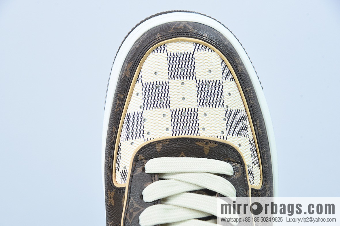 Purchasing grade LVx Nk Air Force 1 Low Louis Vuitton donkey brand LV joint name, Air Force One, leisure sports shoes
