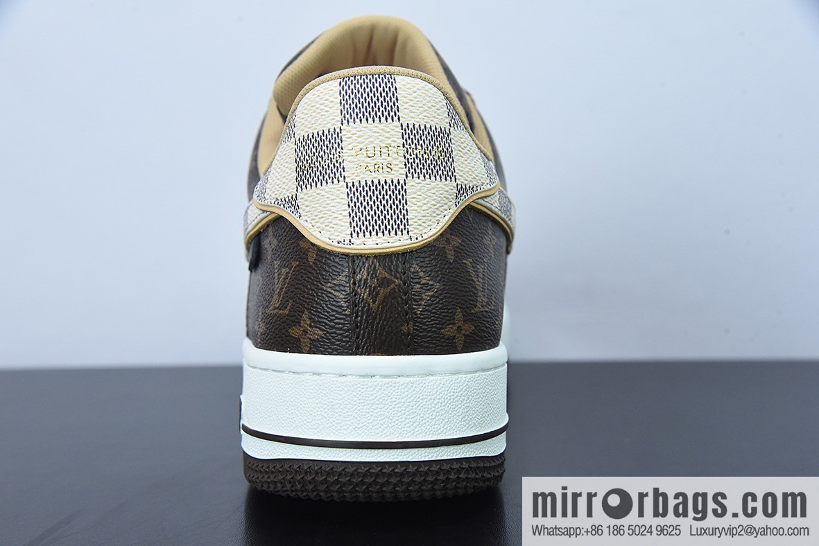 Purchasing grade LVx Nk Air Force 1 Low Louis Vuitton donkey brand LV joint name, Air Force One, leisure sports shoes